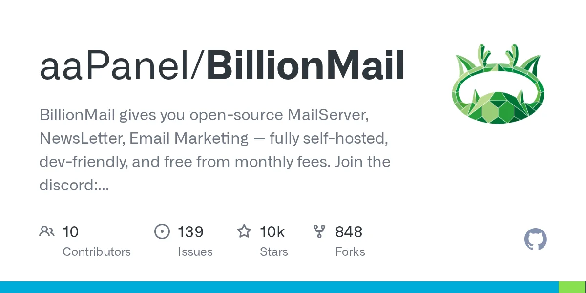 BillionMail 📧 An Open-Source MailServer, NewsLetter, Email Marketing Solution for Smarter Campaigns