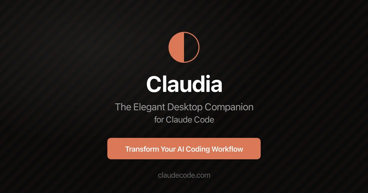 Claudia – Desktop companion for Claude code