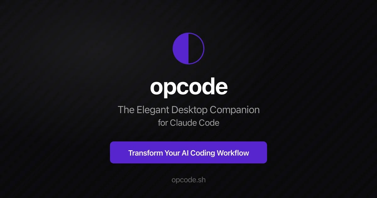 opcode - The Elegant Desktop Companion for Claude Code