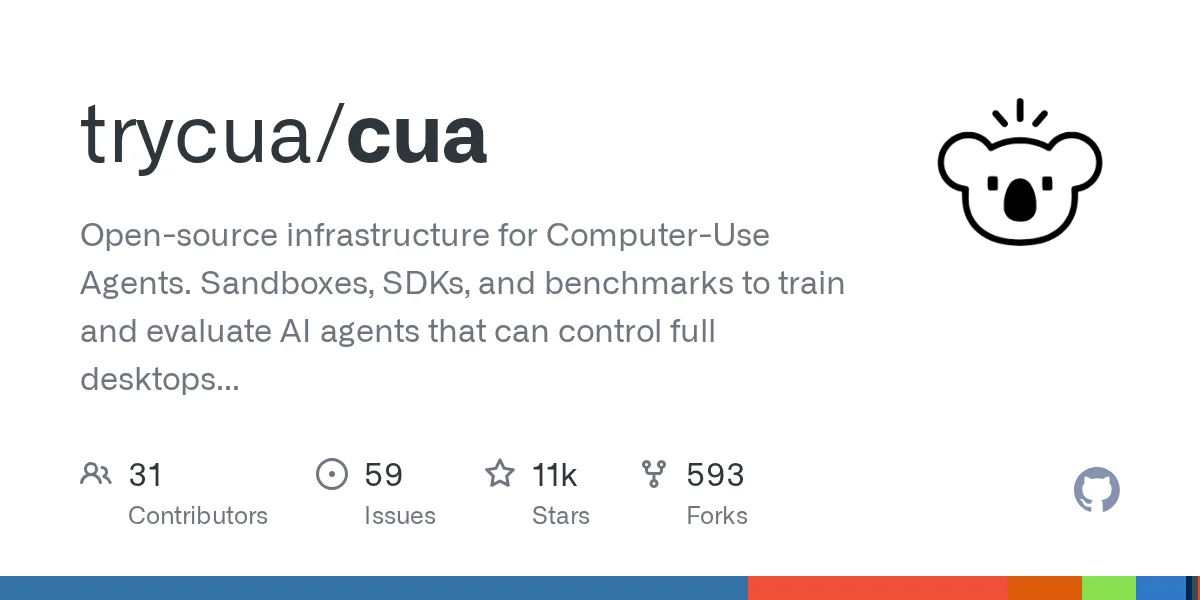 Cua: Open-source infrastructure for Computer-Use Agents