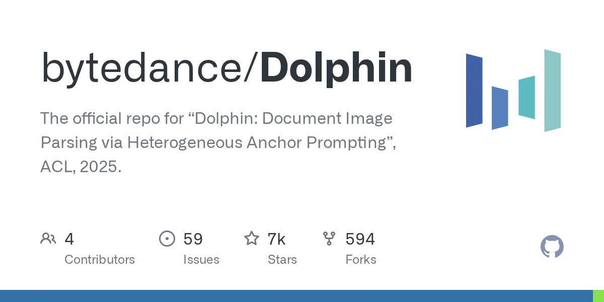 Dolphin: Document Image Parsing via Heterogeneous Anchor Prompting