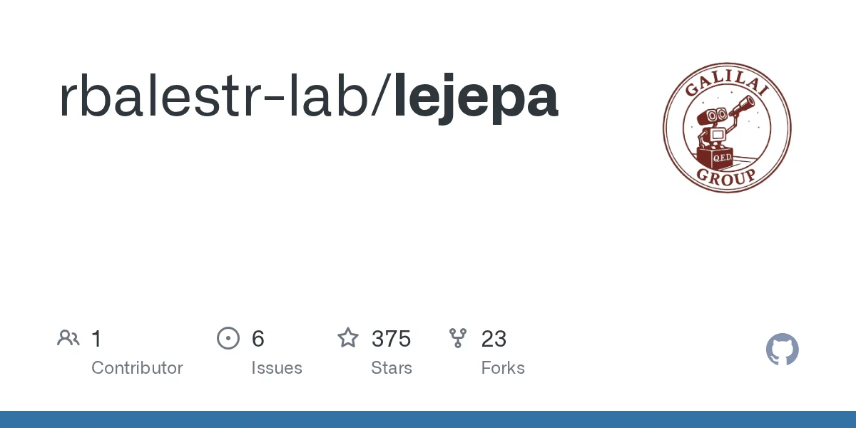 GitHub - rbalestr-lab/lejepa