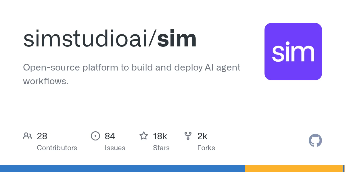 Sim: Open-source platform to build and deploy AI agent workflows