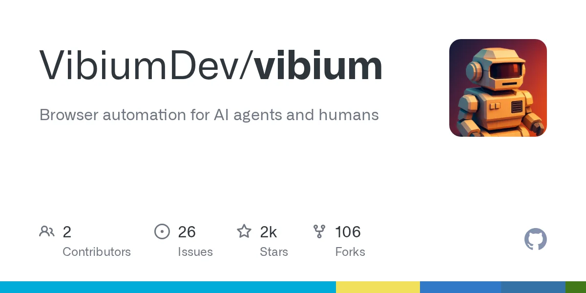 GitHub - VibiumDev/vibium: Browser automation for AI agents and humans