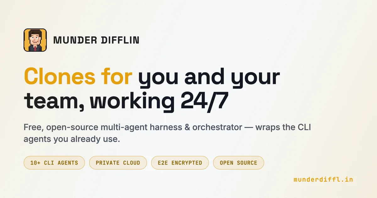 Munder Difflin — A tool to harness and run an office full of your clones